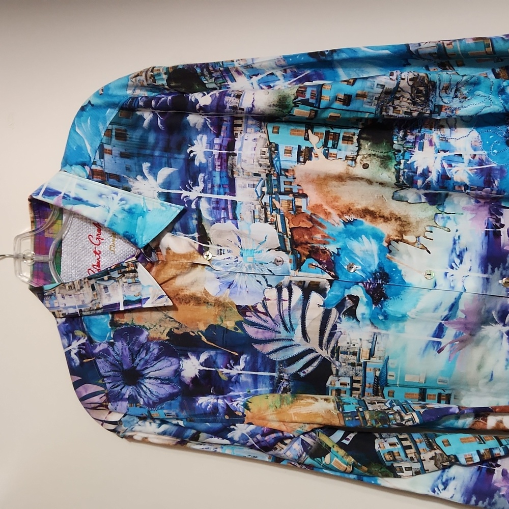 Robert Graham Limited Edition Men Neapolitan Button Down Long Sleeve Shirt XL